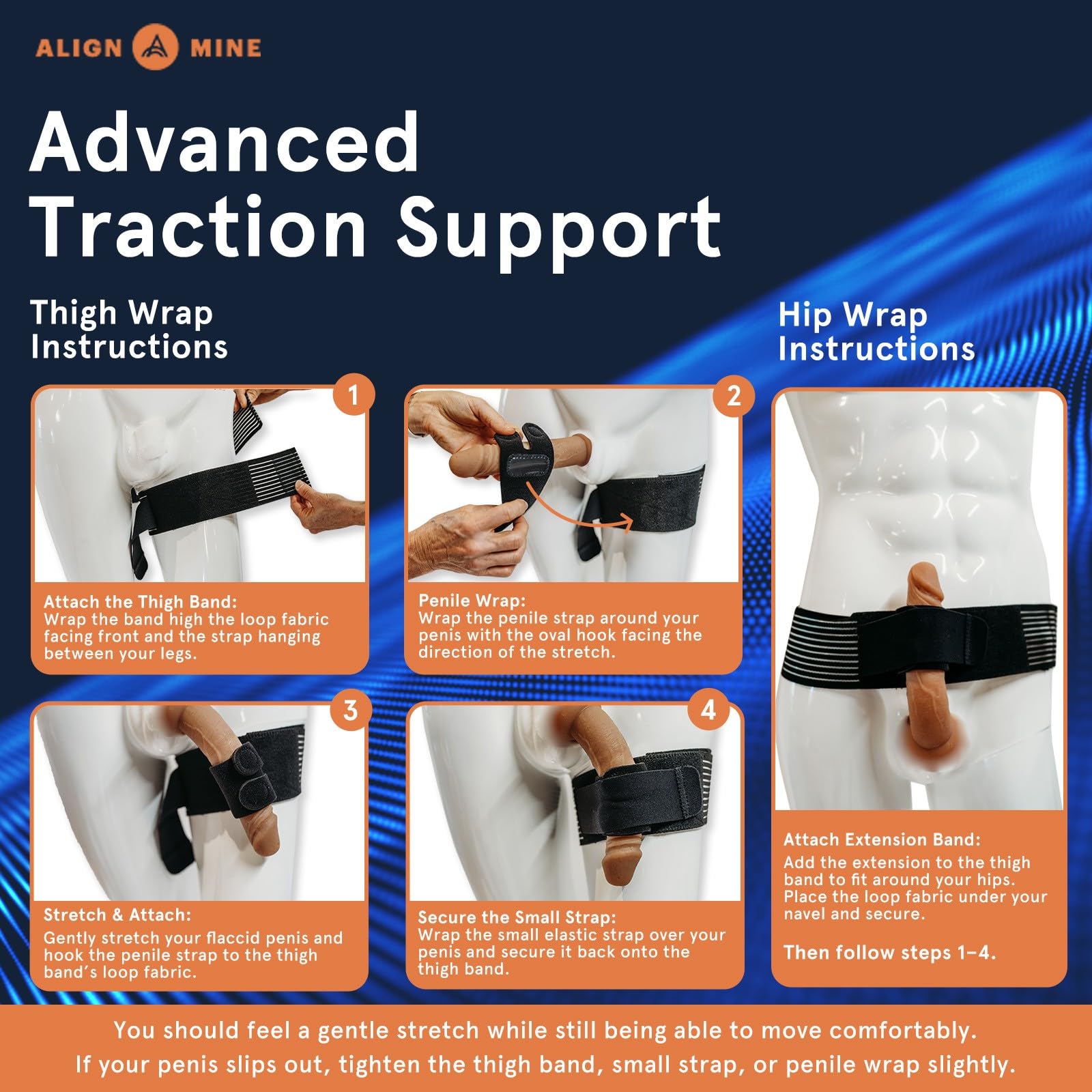 Discreet Penile Traction for Peyronie's Disease. Reduce curvature, enhance length, girth and function. Soft, comfortable stretching and enlargement system.